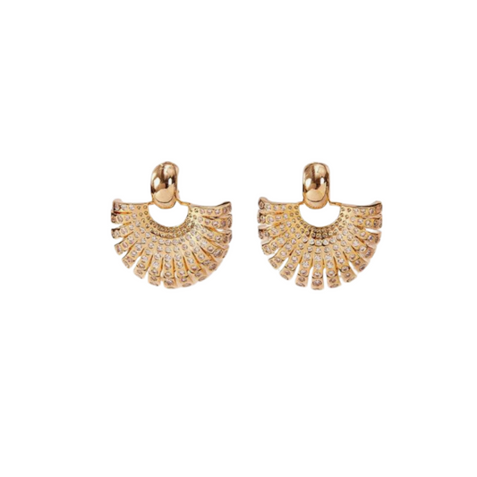 Art Deco Fan Earrings