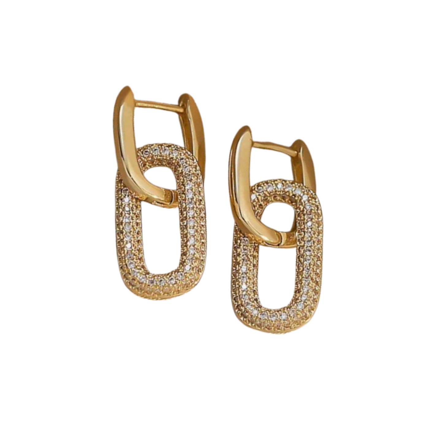 Oval Link Drop Earrings
