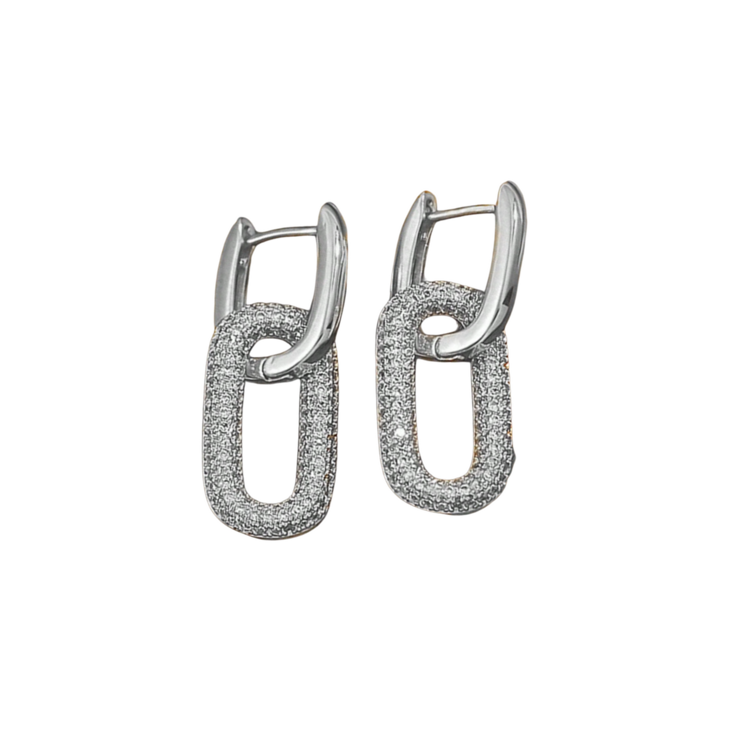 Oval Link Drop Earrings