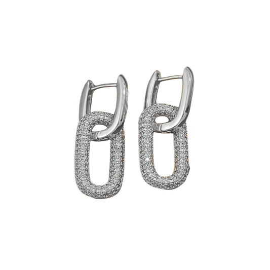 Oval Link Drop Earrings
