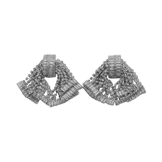 Art deco inspired bow earrings